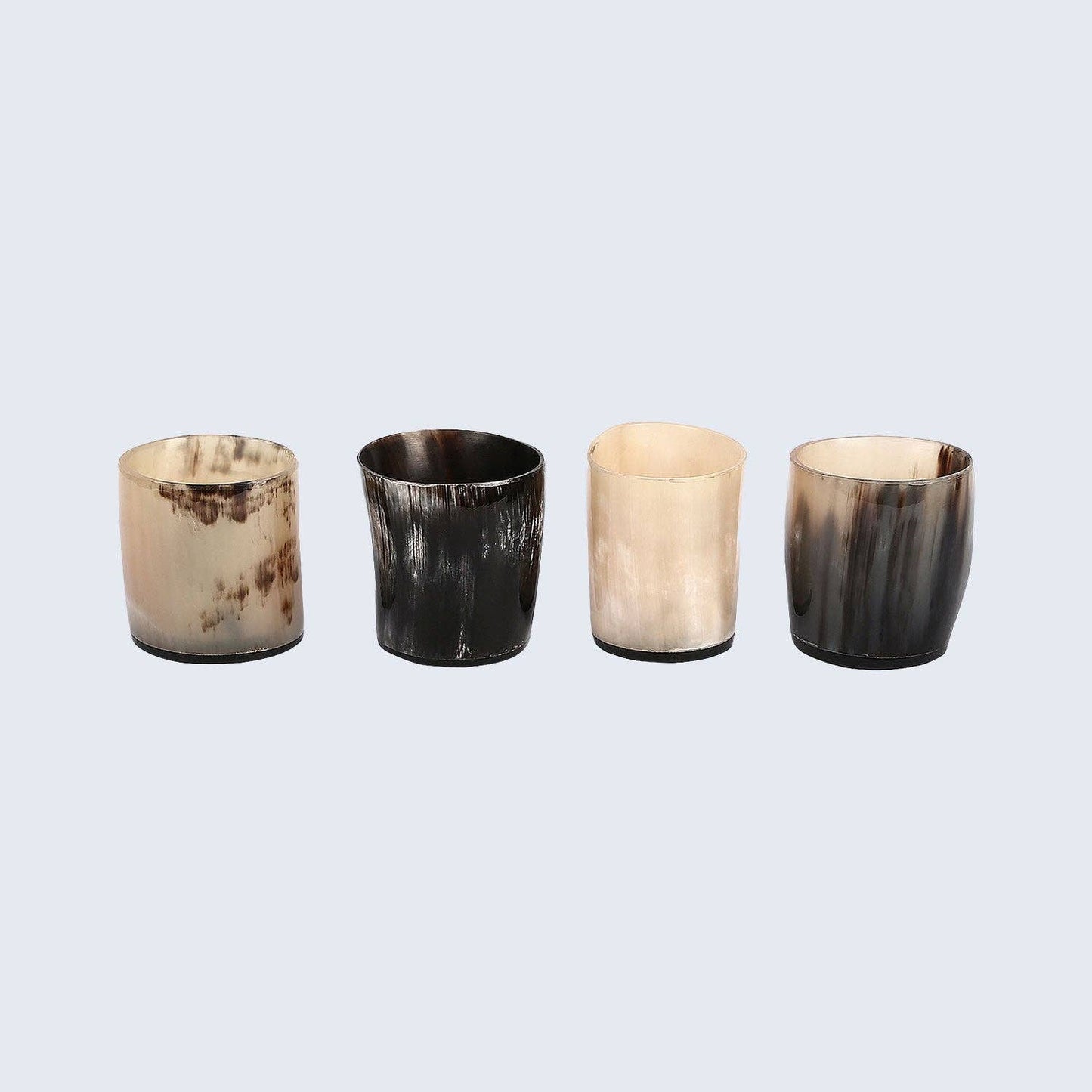 Horn Whiskey Shot Glasses Pack (4,8 & 12), Natural