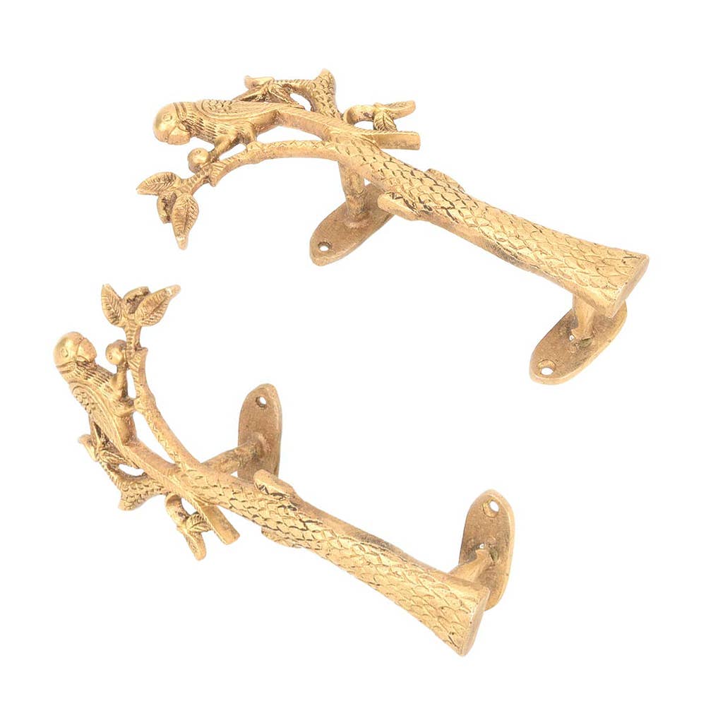 Brass Parrot Cabinet Handle and Pulls (Gold