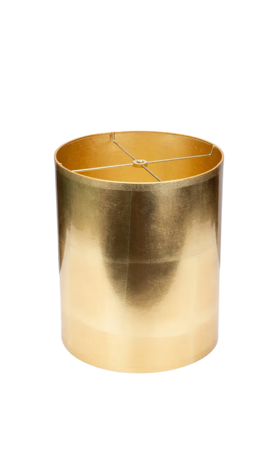 Round Gold Foil Lamp Shade Tall