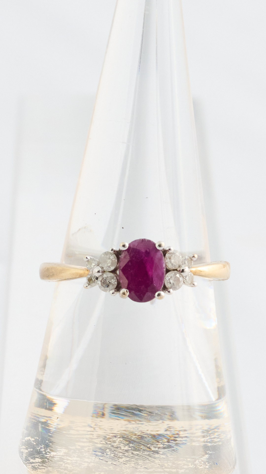 Ruby & Diamond Ring, 9ct.