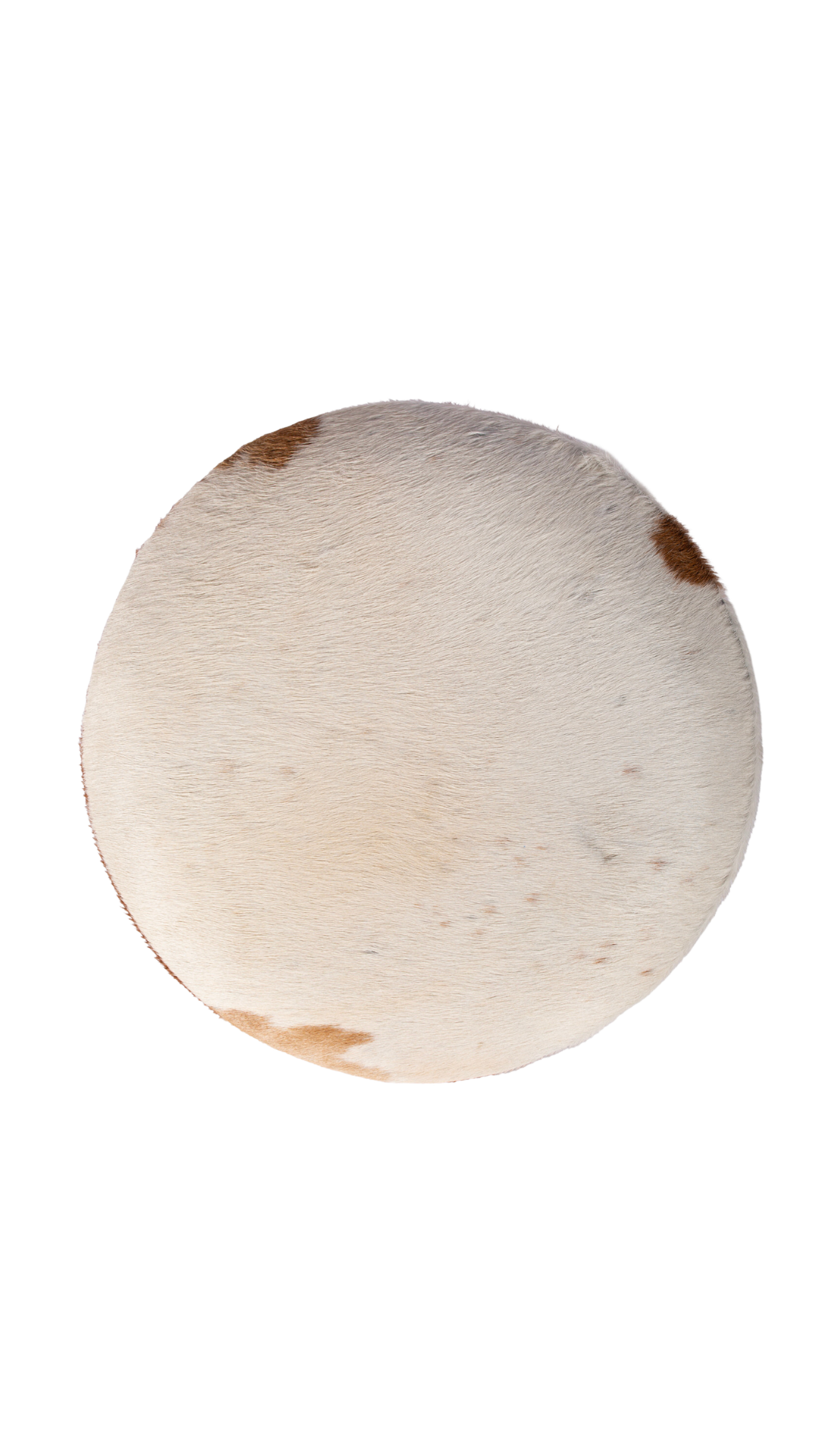 Round Cowhide Footstool