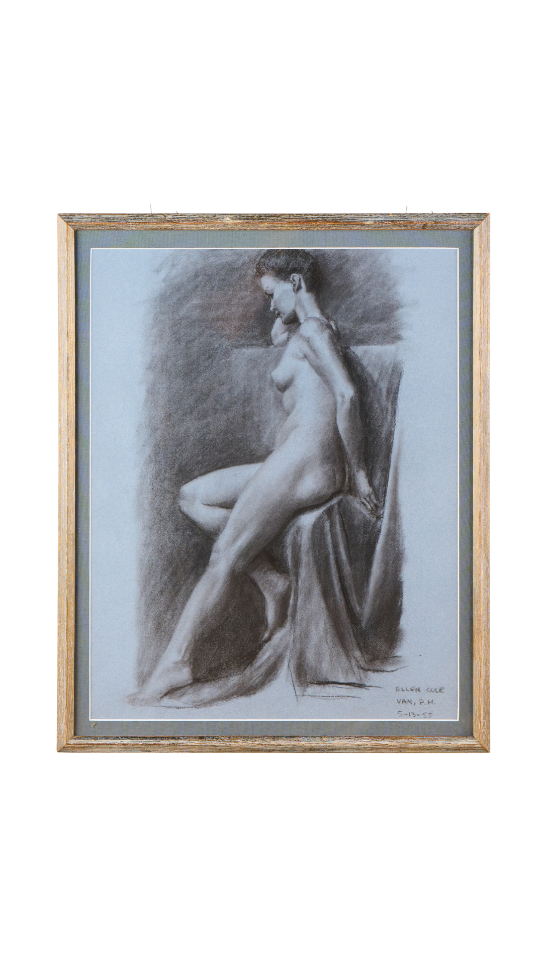 Nude Sketch Matte Framed