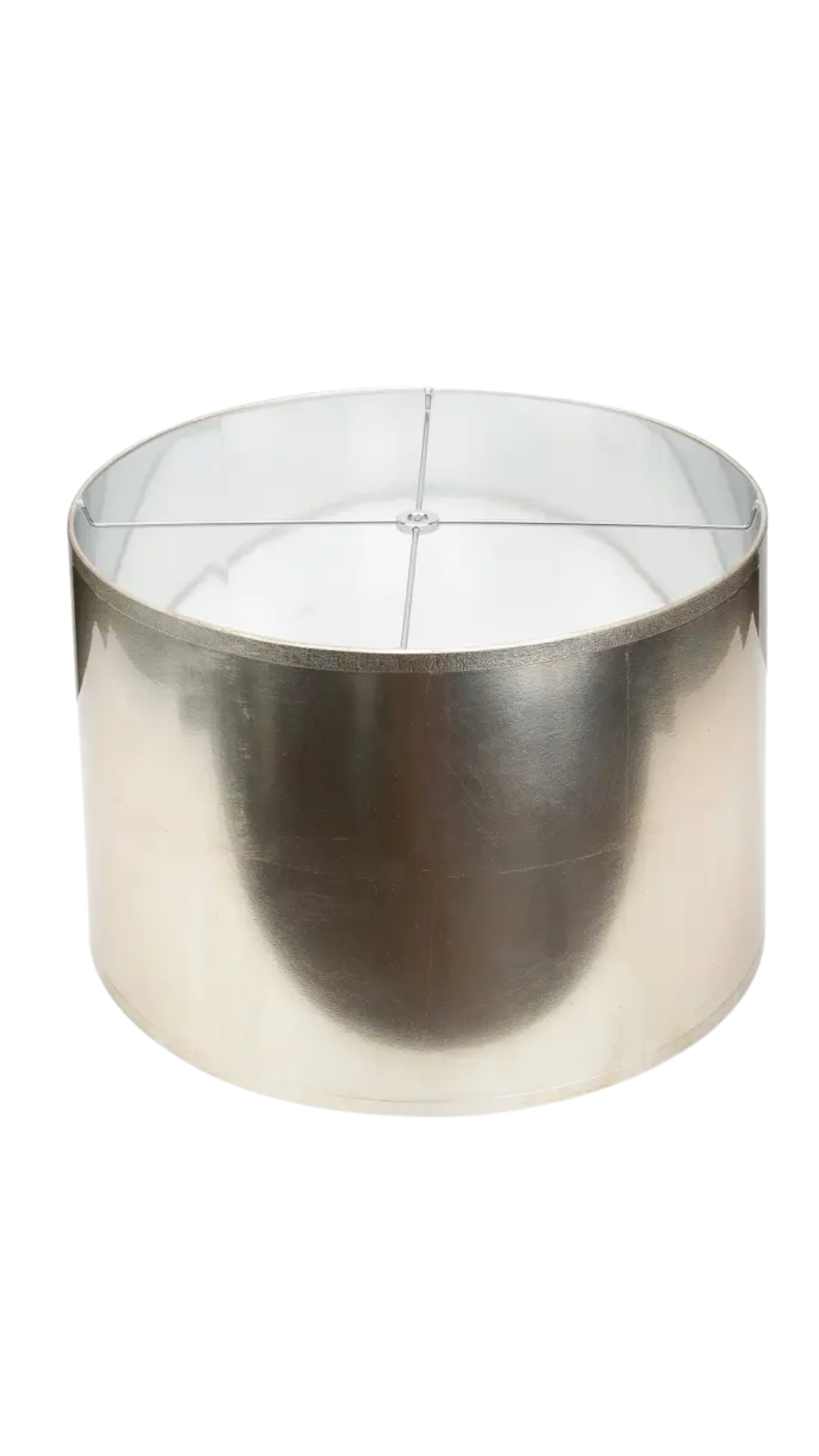 Round Tapered Antique Silver Foil Lamp Shade