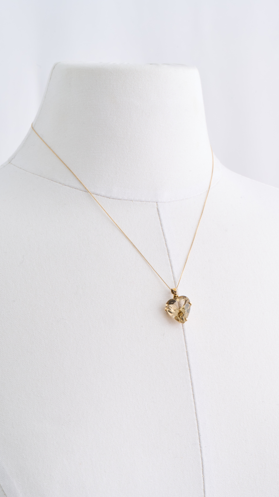 Heart Lemon Topaz Necklace