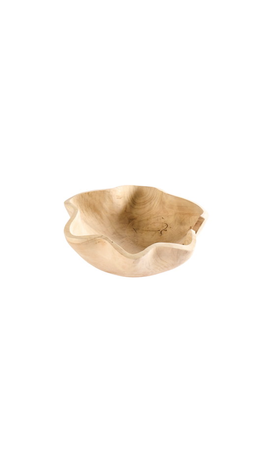 Small White Teak Plate/Bowl