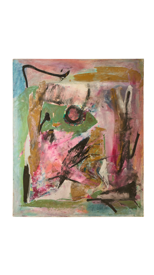 Large Pink & Black Abstract Painting | Judith Kunda