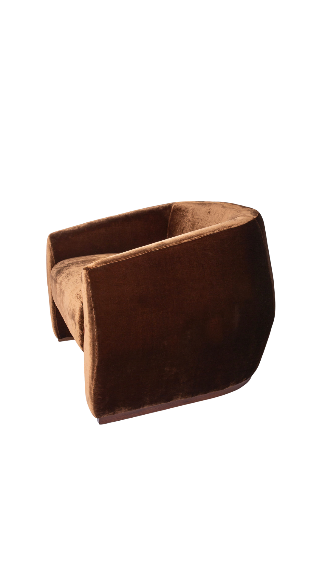 Modern Silk Velvet Chair - Chocolate