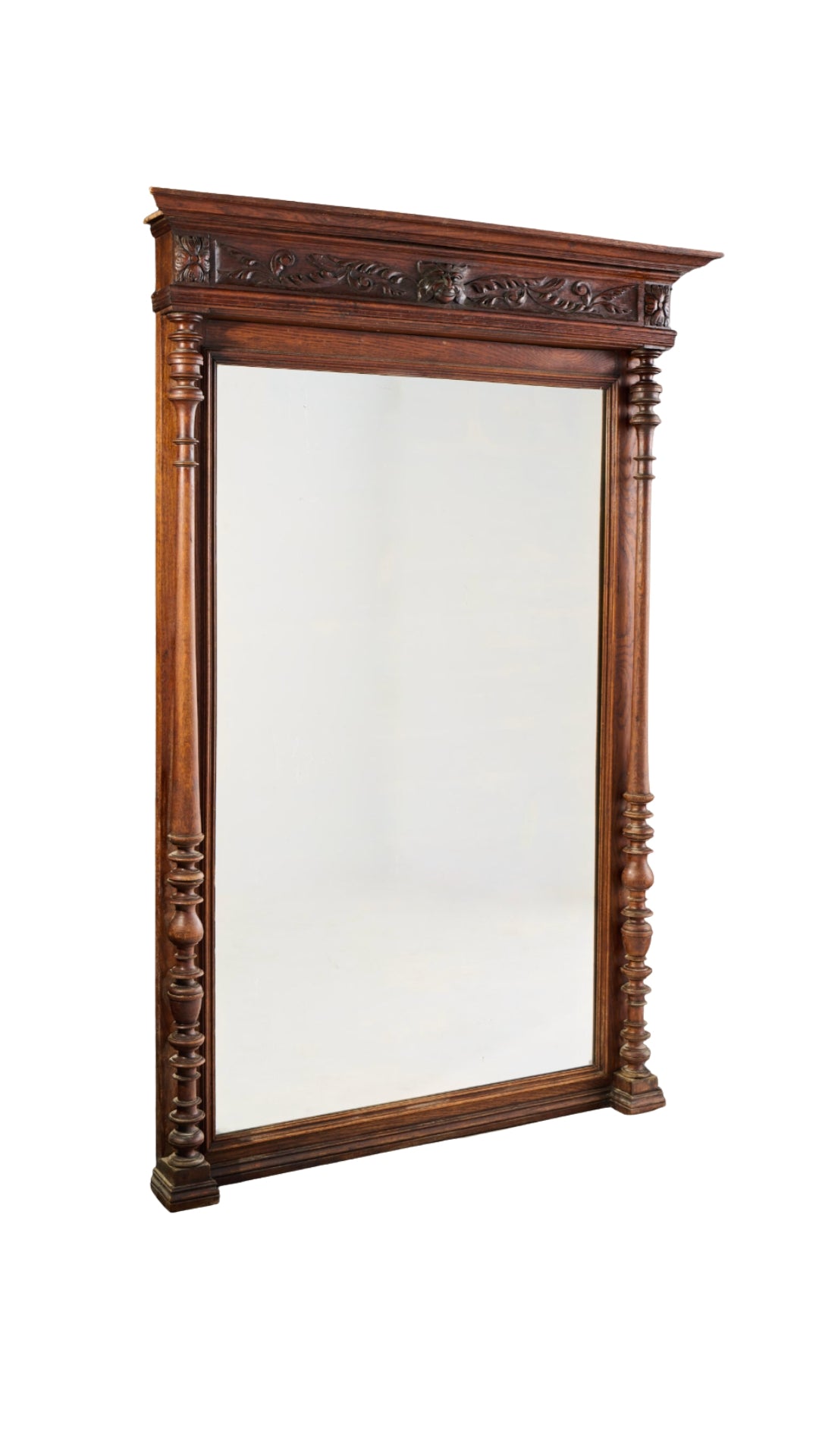 L596 19th Century Oak Renaissance Mirror