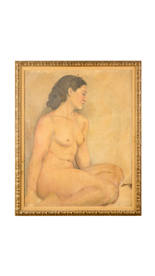 Seated Nude | Unsigned | Oil on Canvas | 35.75 x 29.25