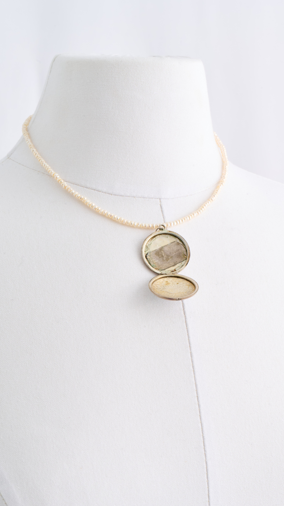 Sterling Locket Purple Floral & Engraved Monogram