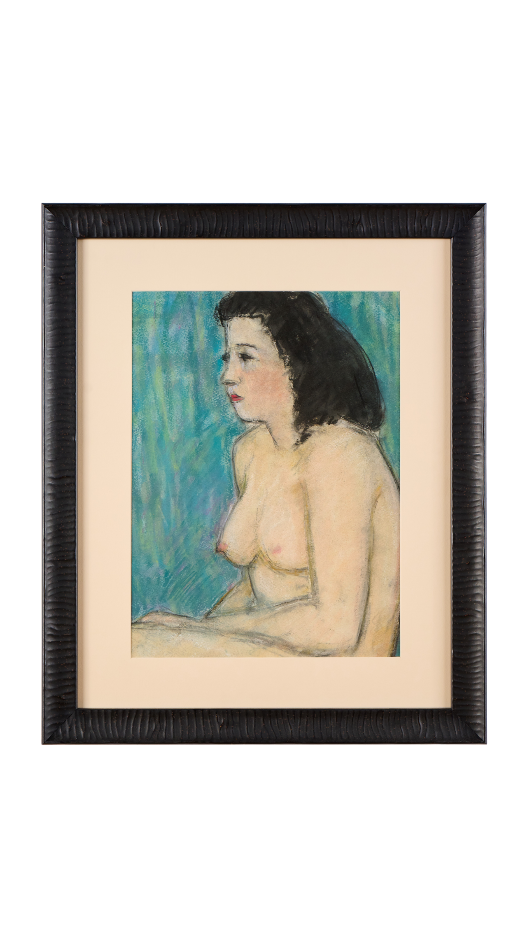 Sitting Profile Nude - Framed