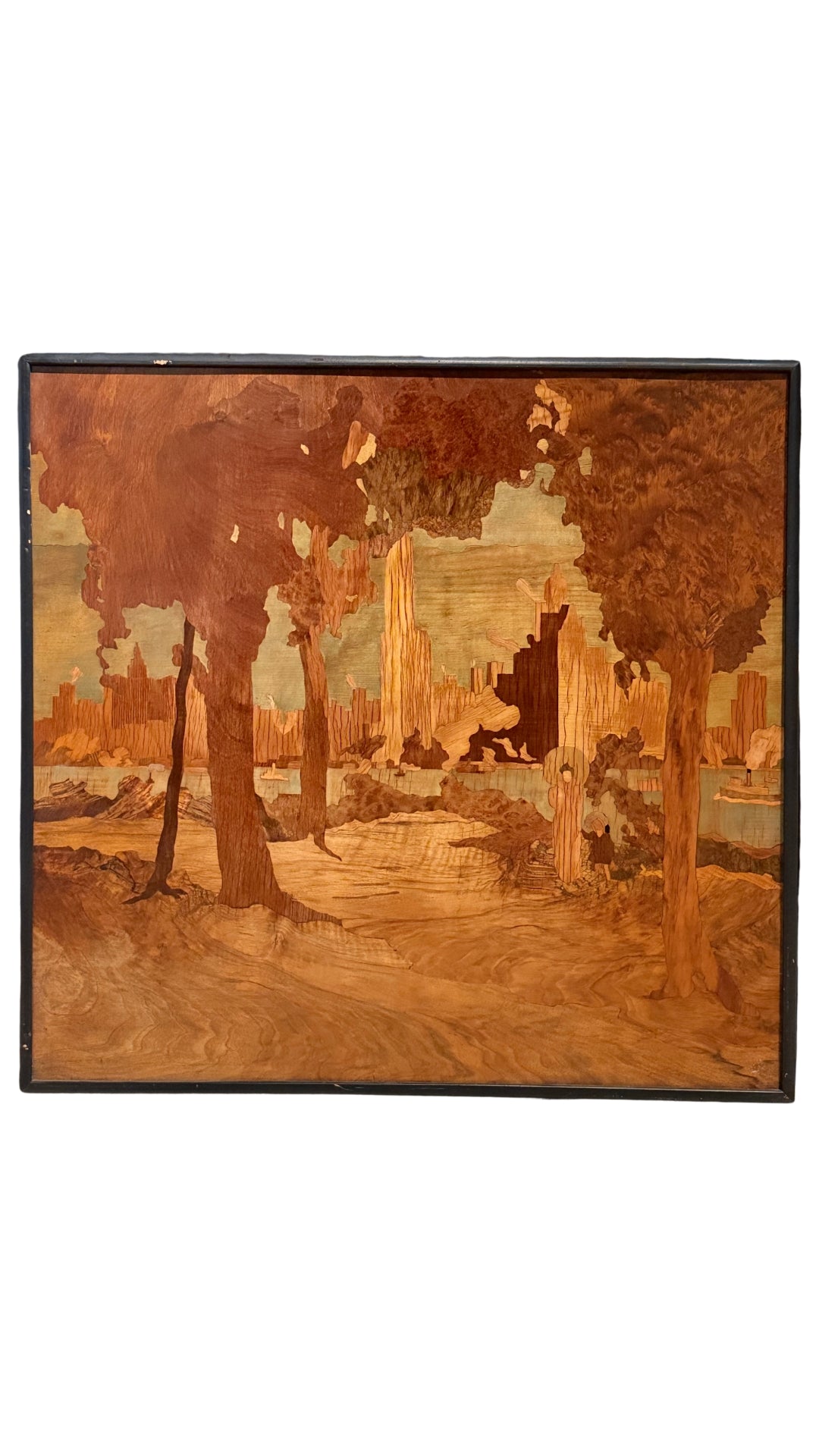 Rowley Marguetry | Vintage Inlay Panel NYC Skyline