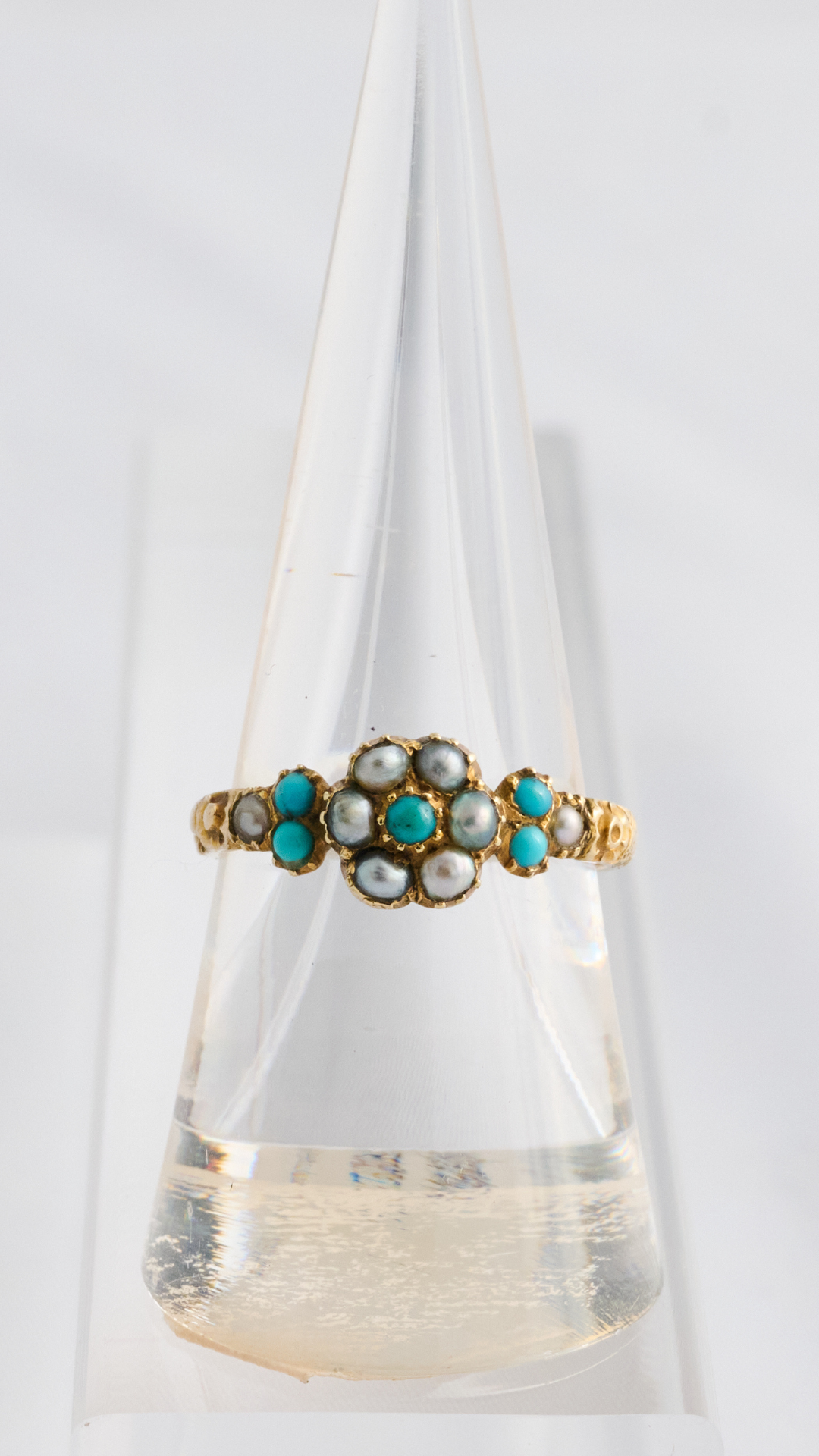 672 Turquoise Pearl Ring