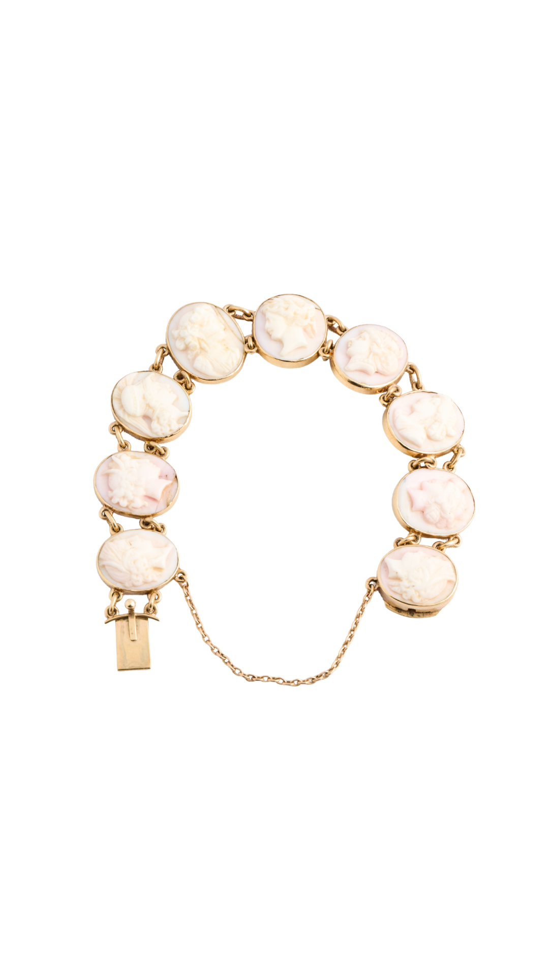 739 Graduated Shell Cameo Bracelet