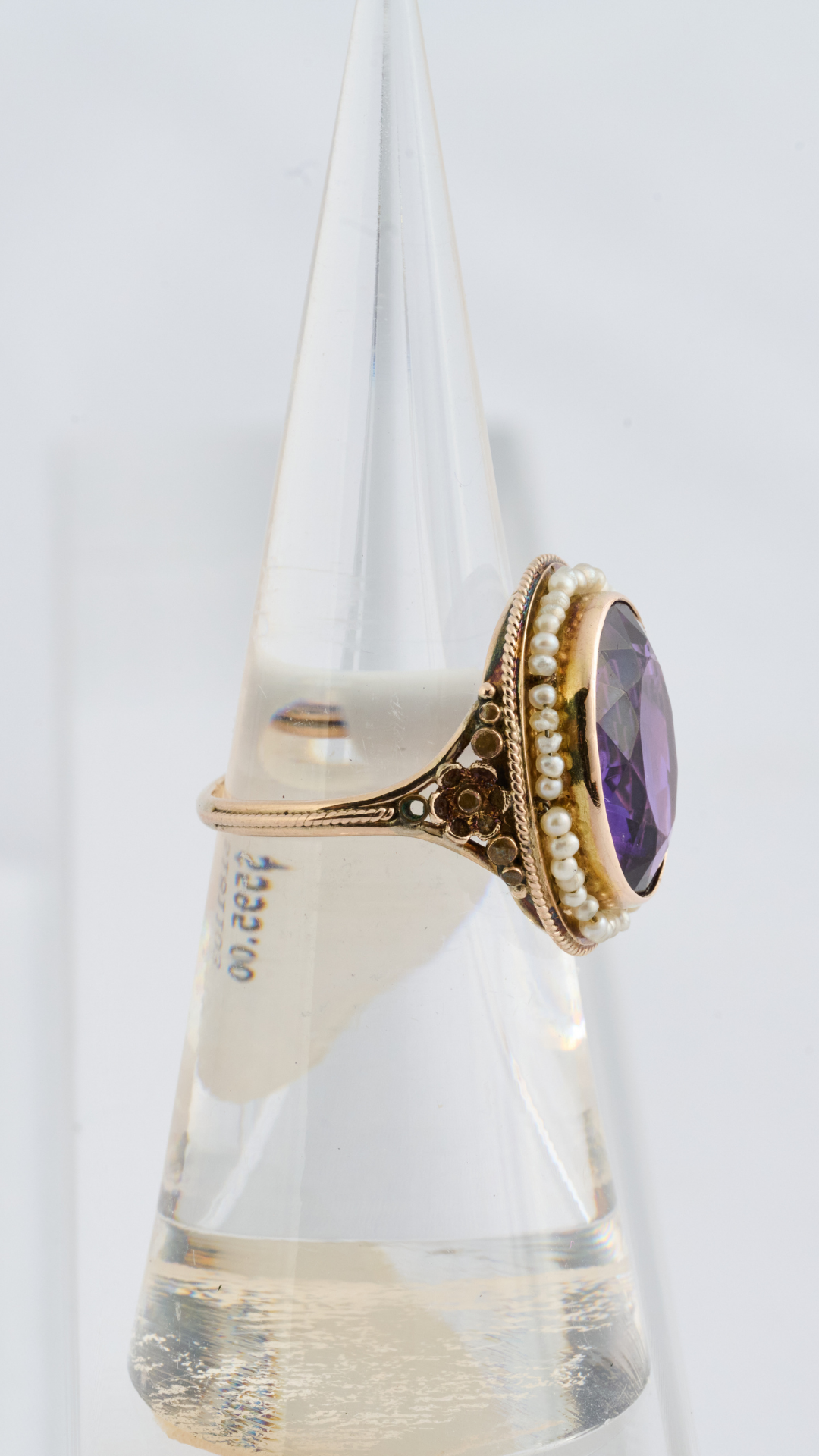109 Amethyst Pearl Ring