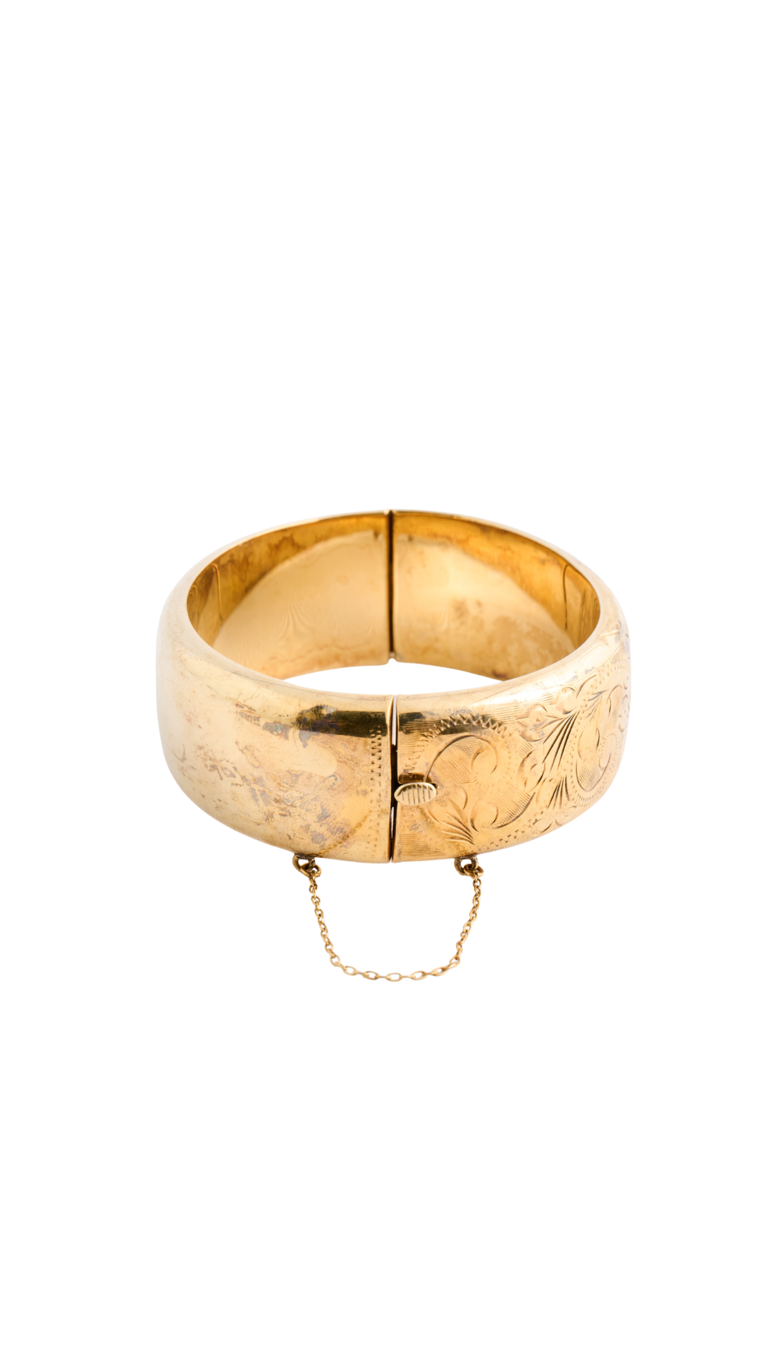 Gold Bangle -Etched
