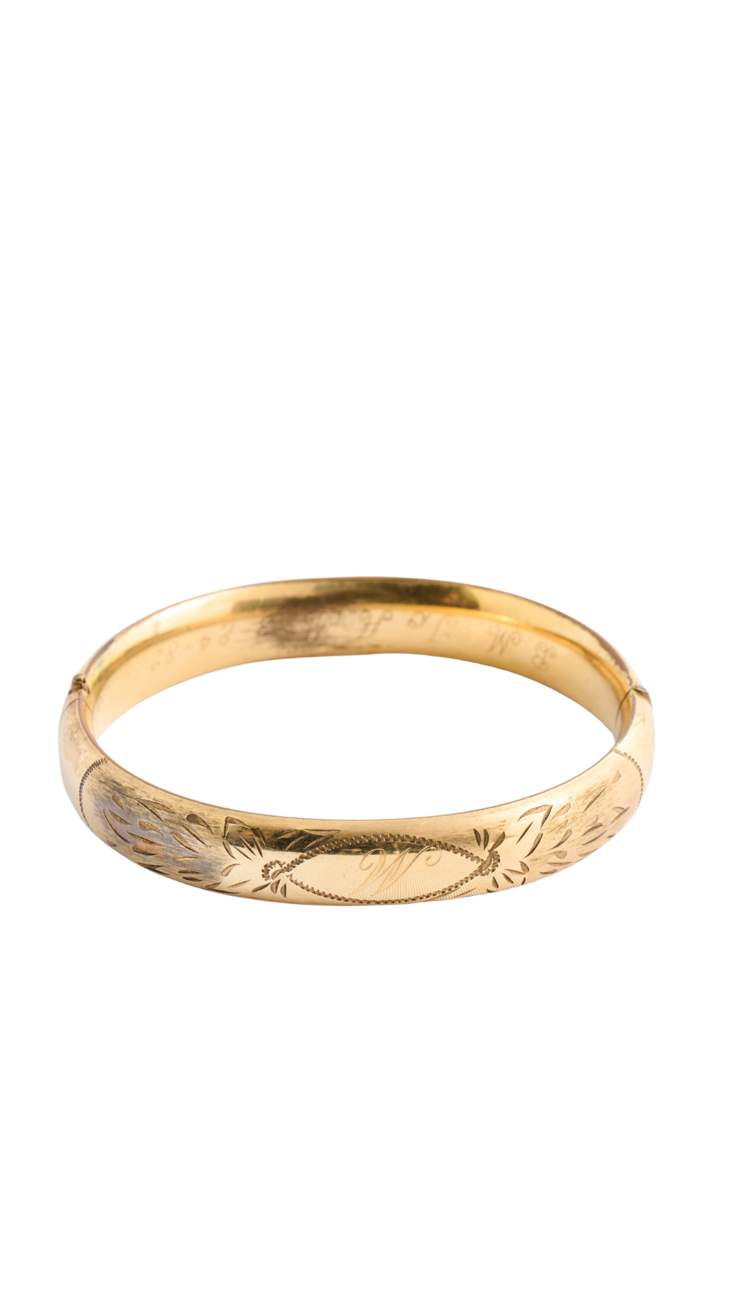 Gold Bangle -Etched