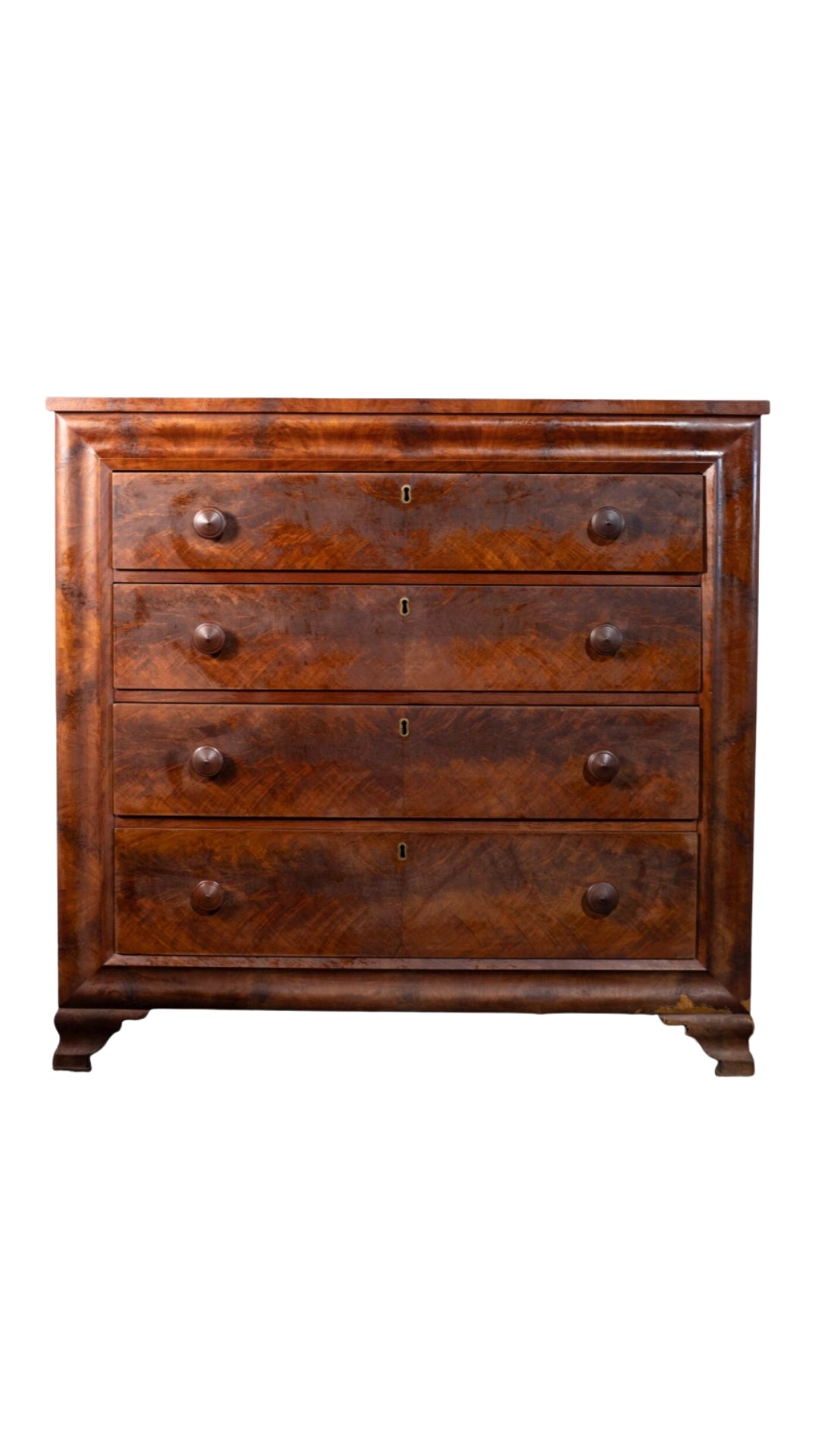 French Mahogany Dresser on Bracket Feet 1920s