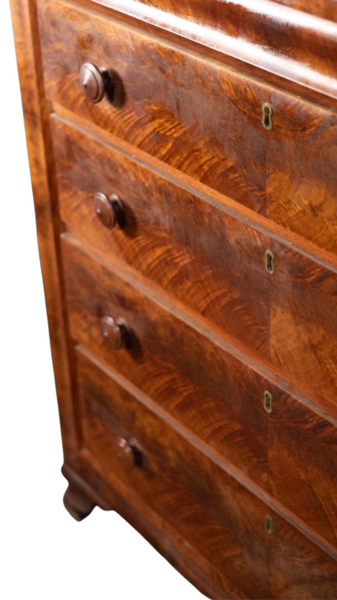 French Mahogany Dresser on Bracket Feet 1920s