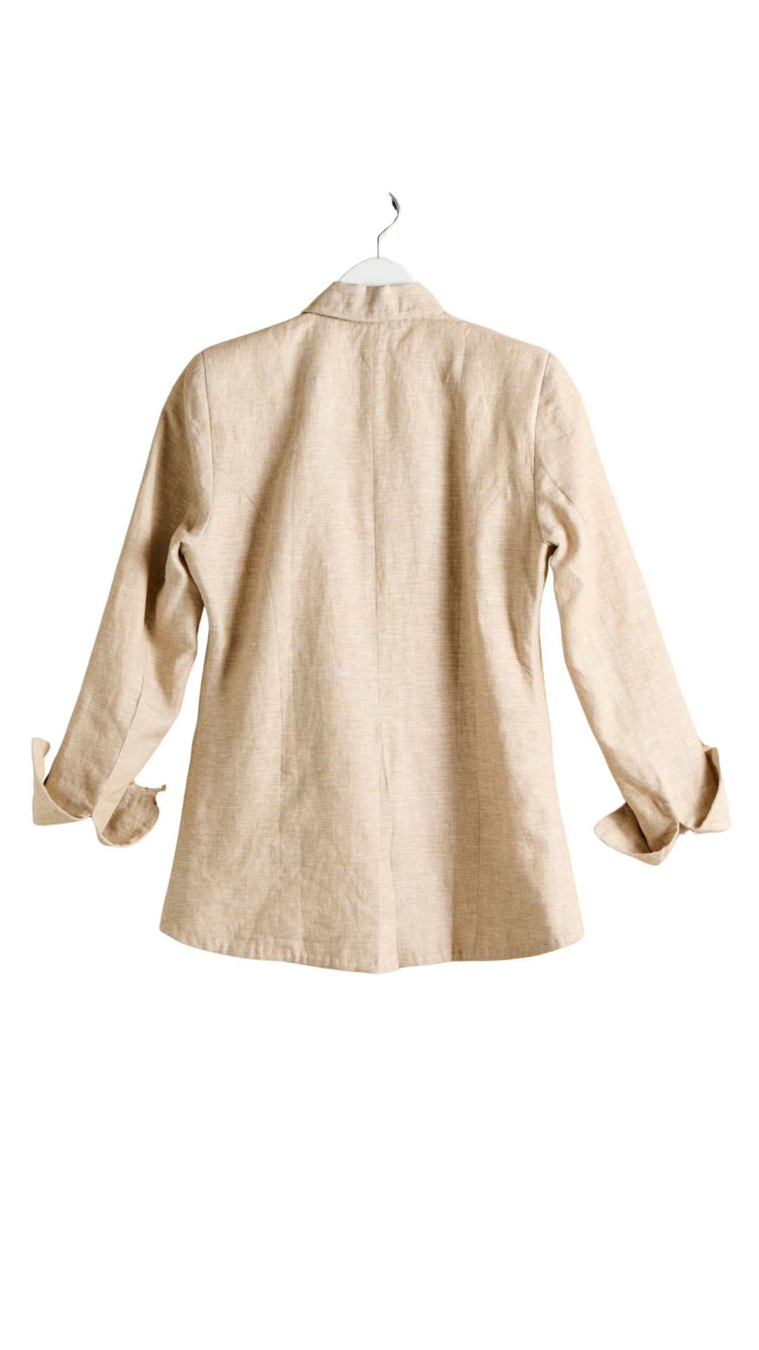 Fit & Flare Beige Linen Blazer