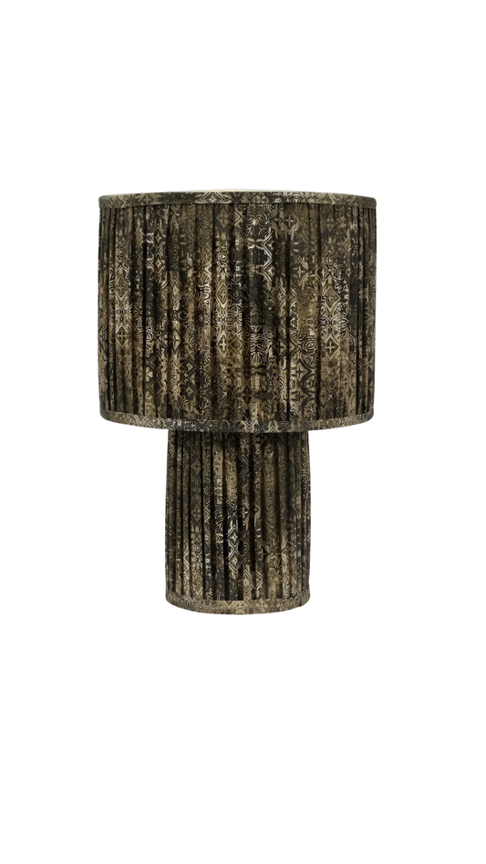 Pleated Fabric Table Lamp - Cotton Lampshades in 15" & 20"