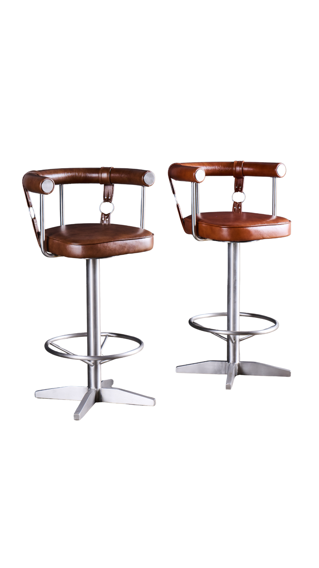 Leather & Chrome Bar Stool