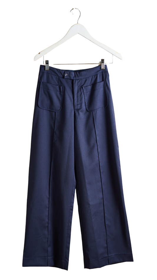 Emma Navy Fine Suiting Pant