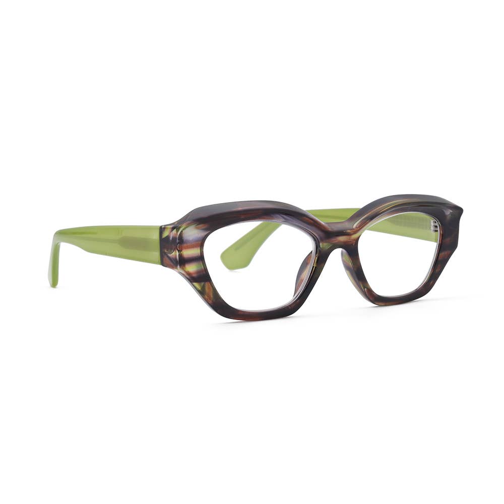 Piper Brown Green Stripe Readers