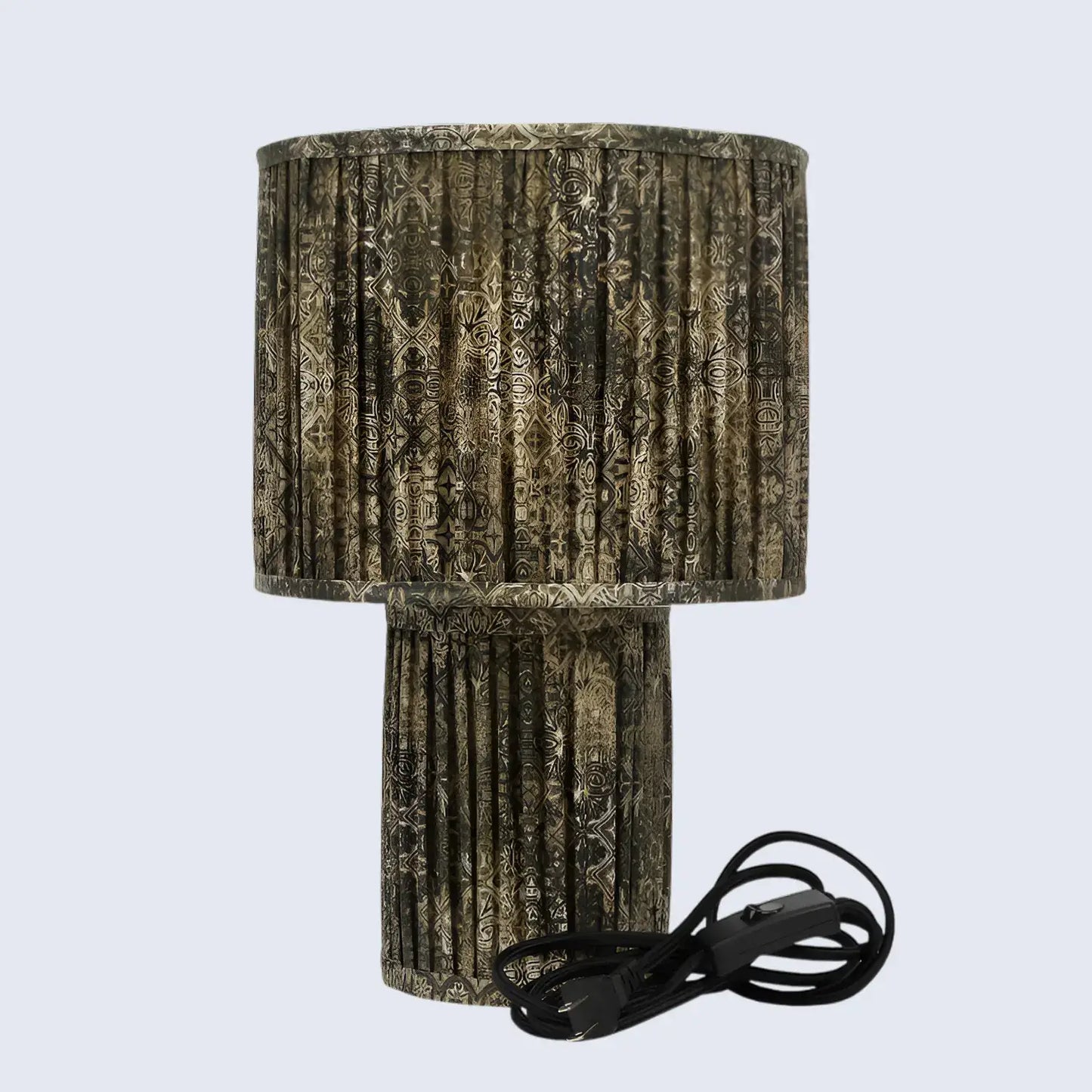 Pleated Fabric Table Lamp - Cotton Lampshades in 15" & 20"