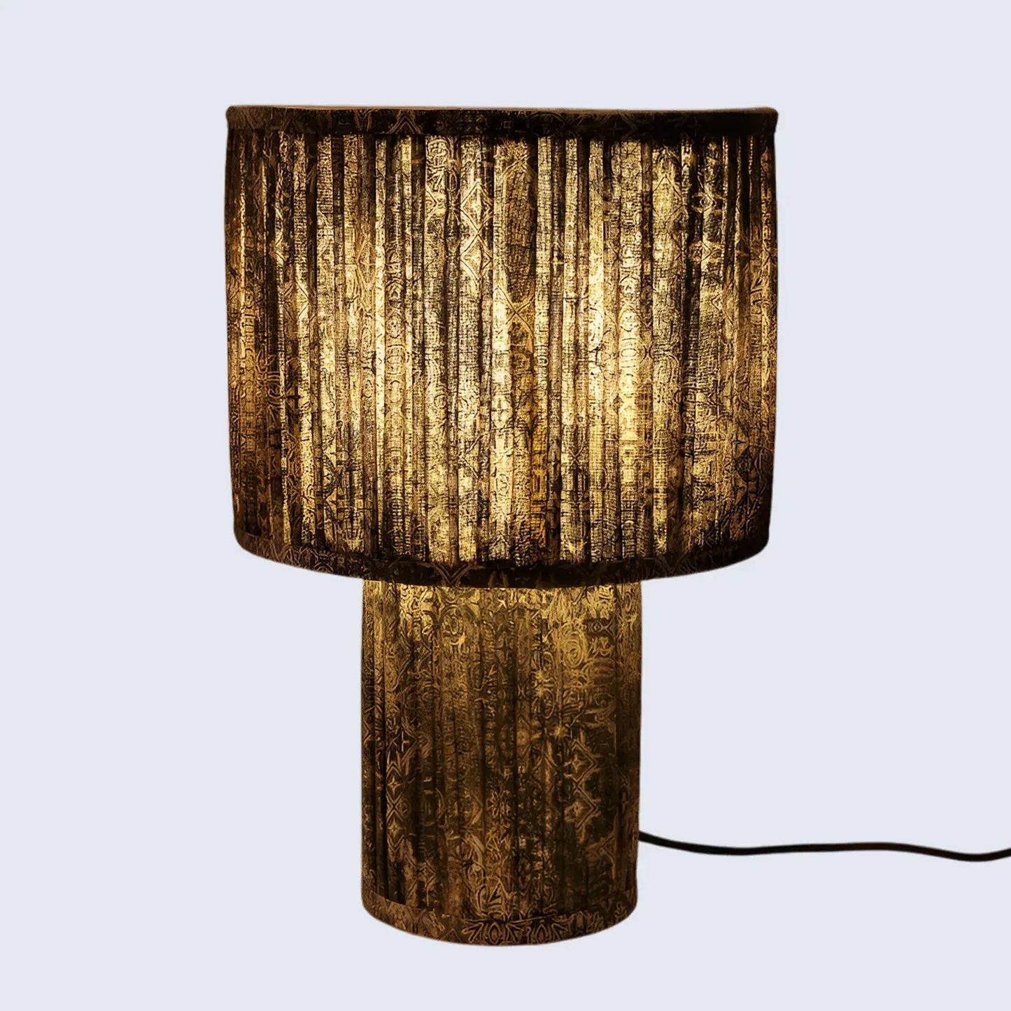 Pleated Fabric Table Lamp - Cotton Lampshades in 15" & 20"