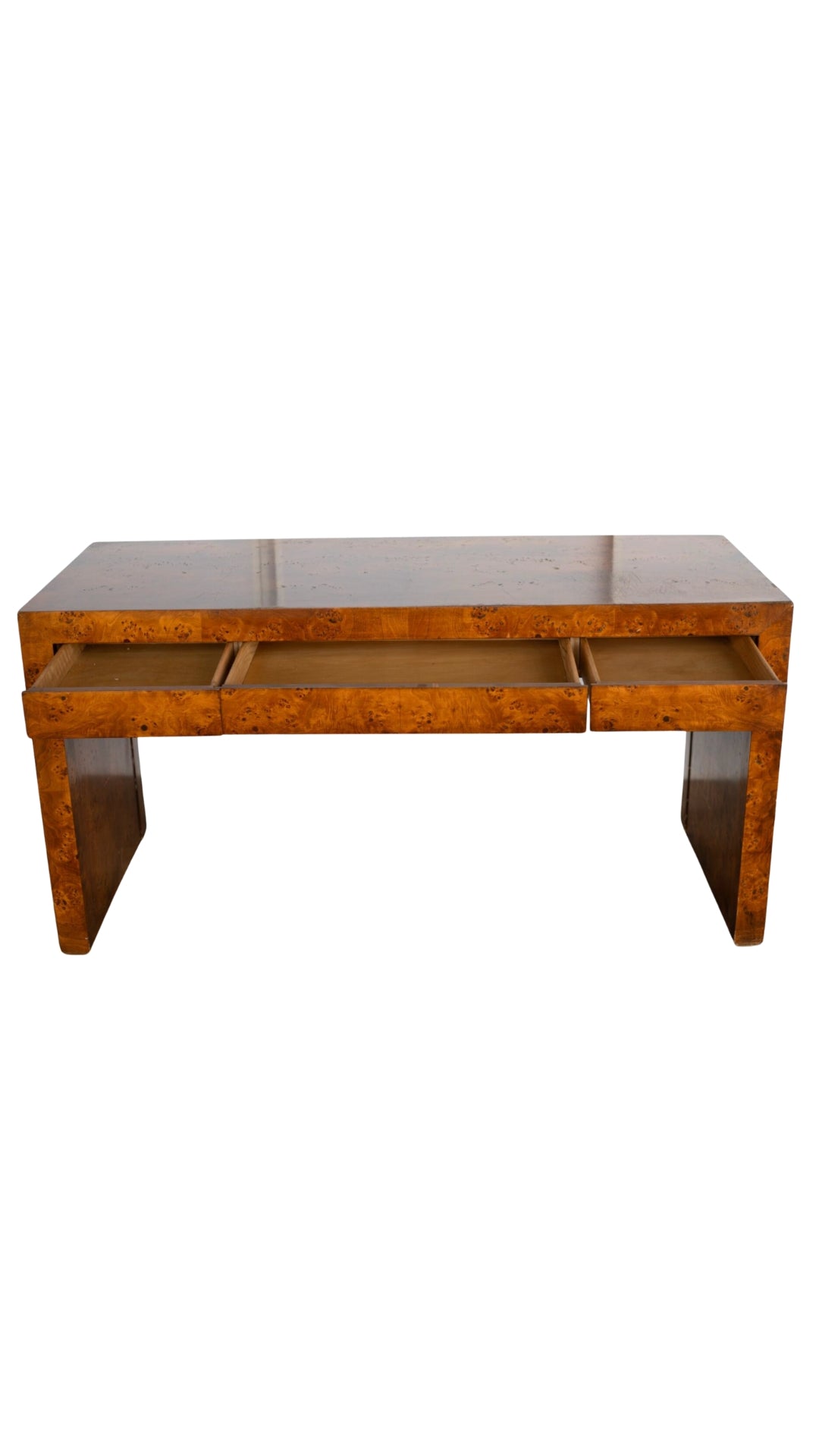 Vintage Burl Mid Century Modern Desk