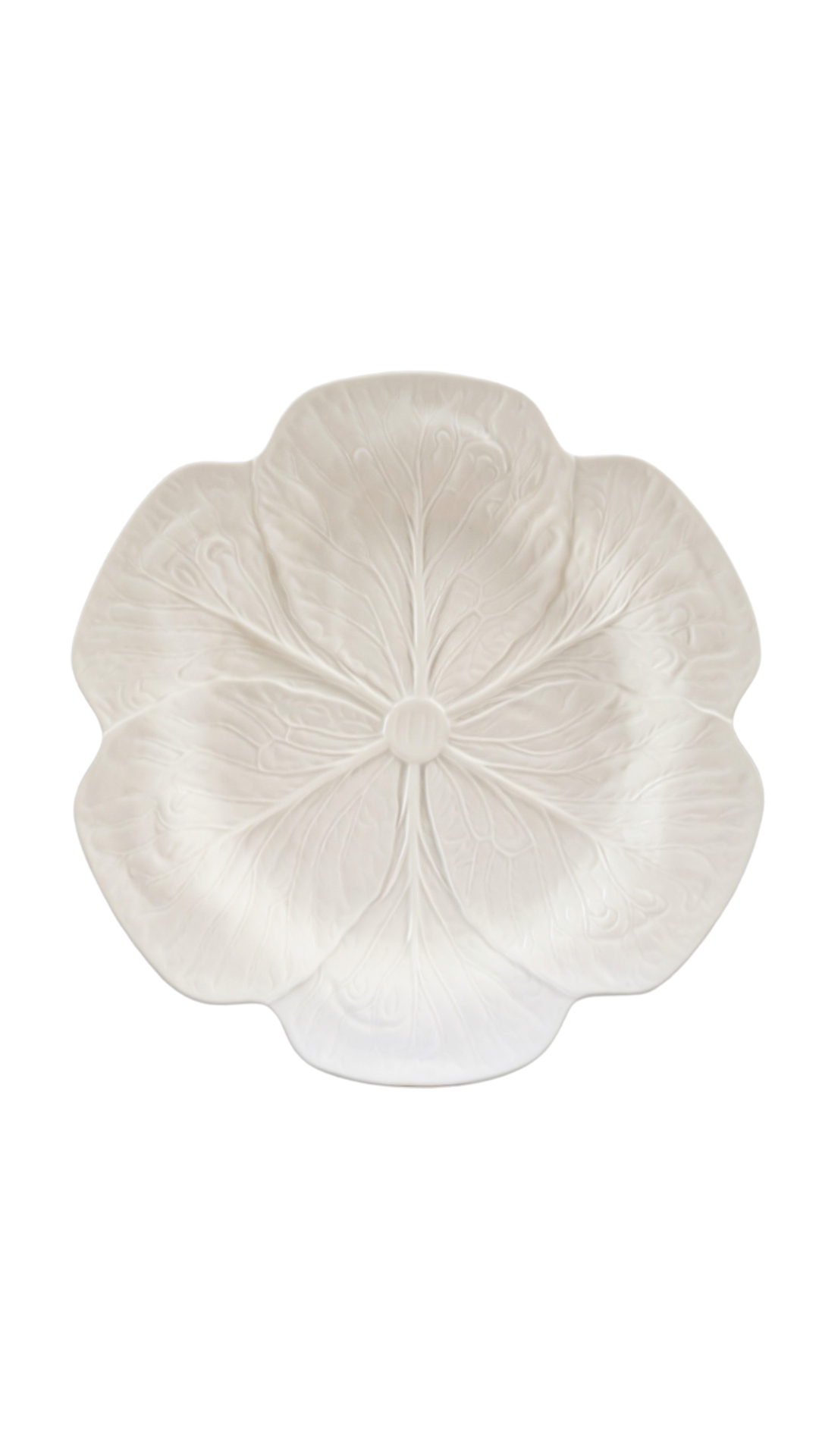 13" Ivory Cabbage Charger