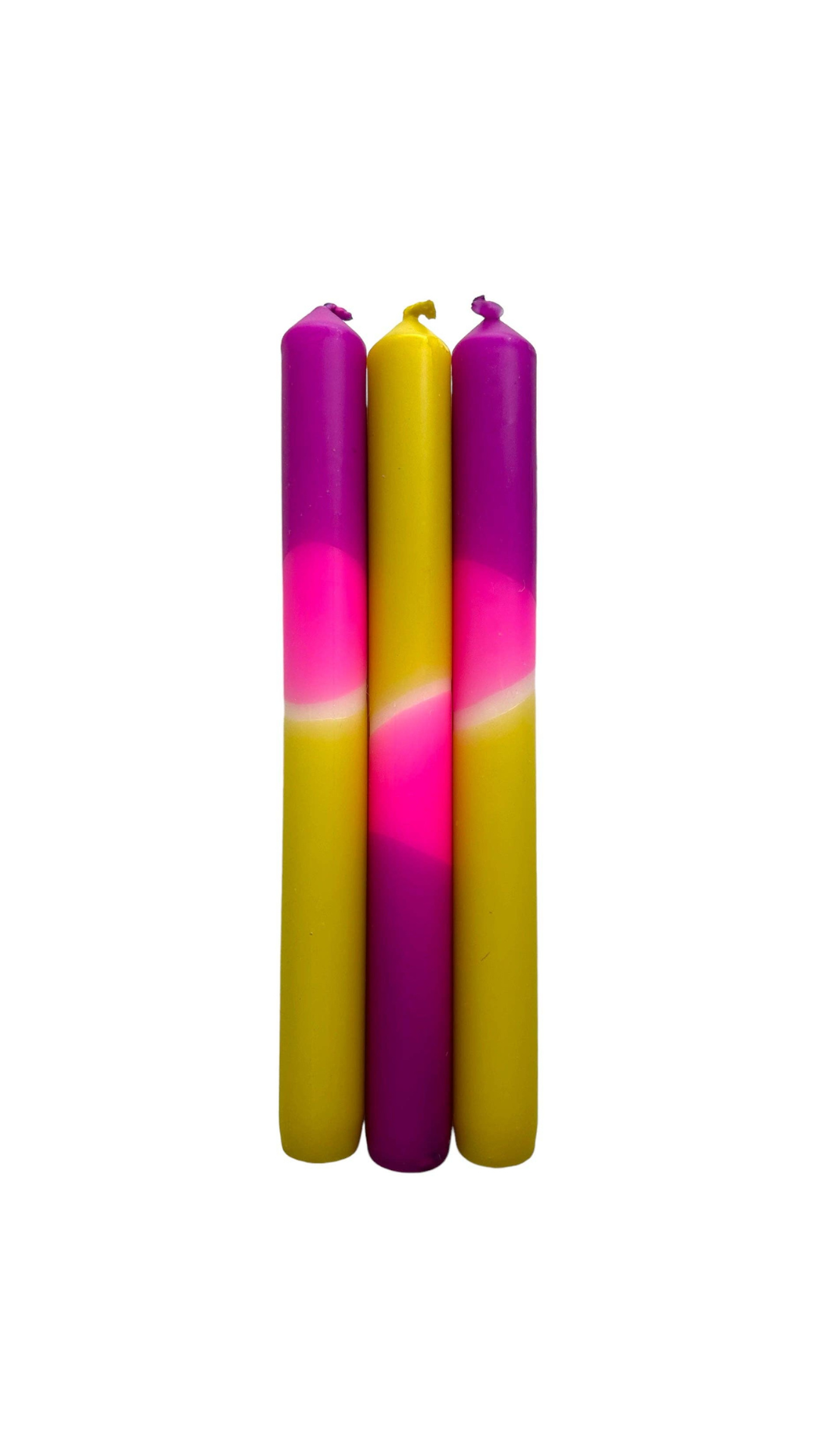 MAGENTA MIRAGE - Dip Dye Dinner Candle Trio