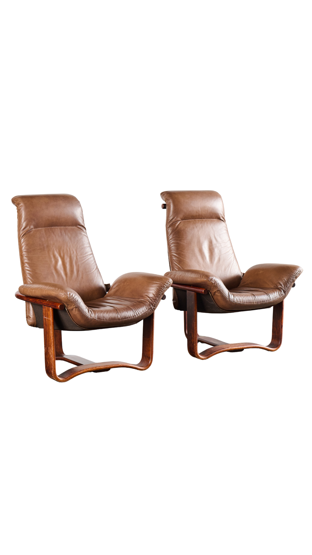D6229 Westnofa Vestlandske Leather Armchairs