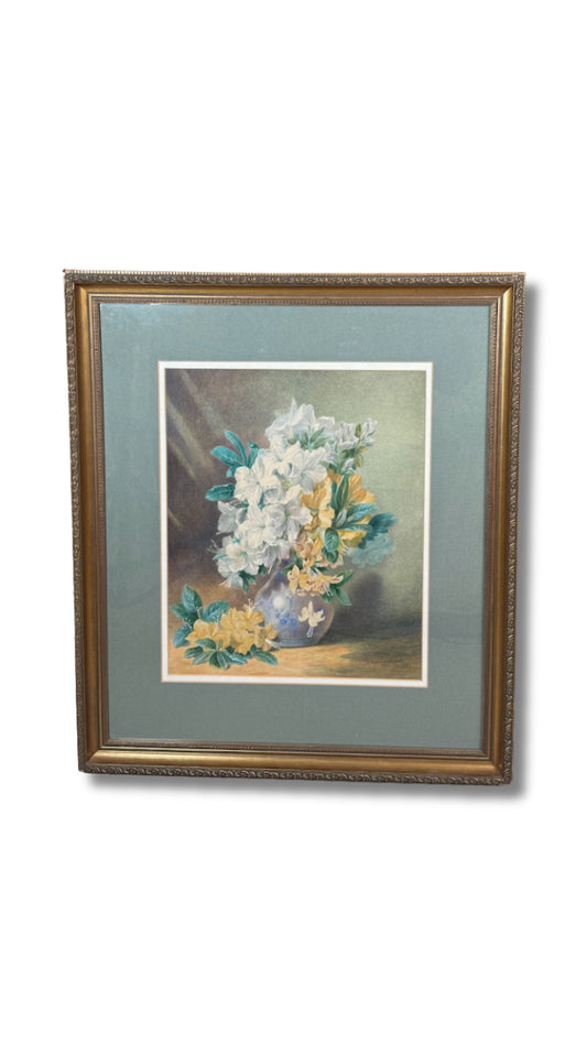 Green Mat Floral Painting