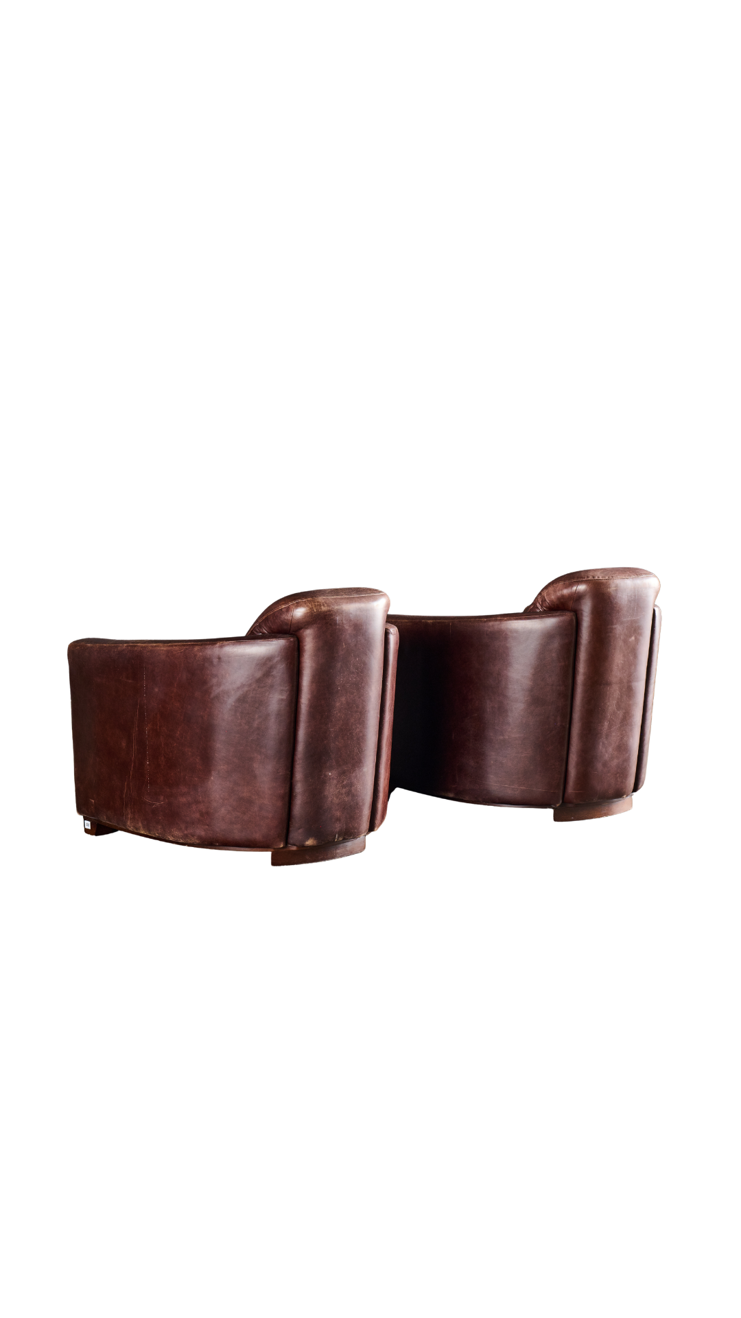 B487 Pair of Art Deco Leather Armchairs