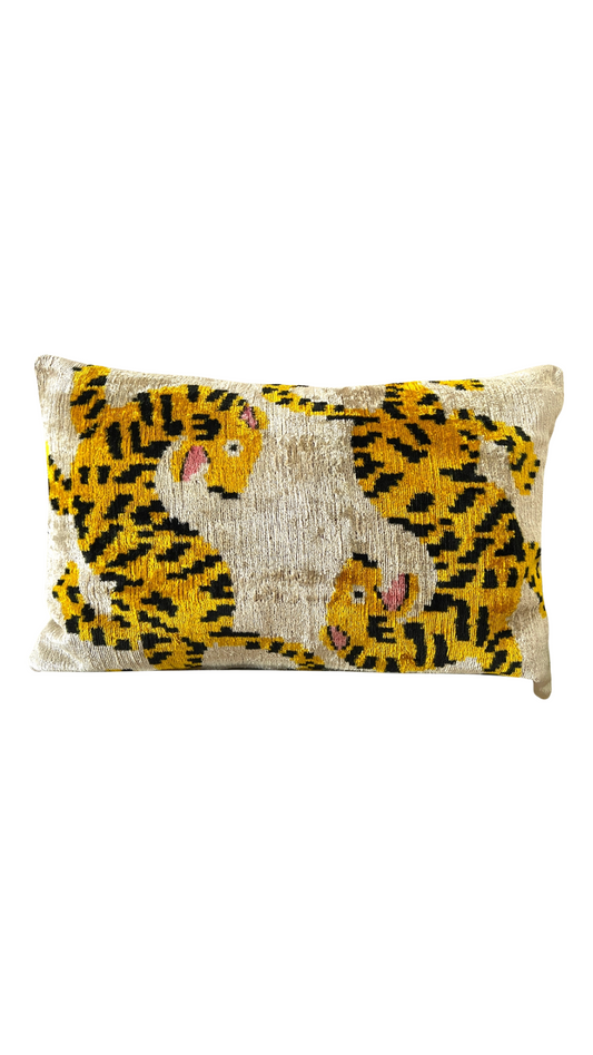 Ikat Tiger Pillow Sham