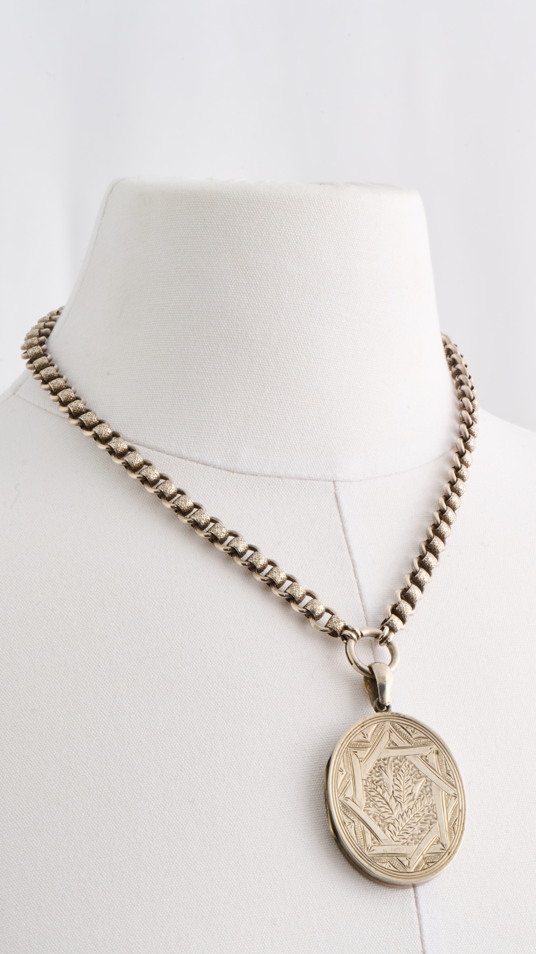 Antique M.G. Book Chain & Locket