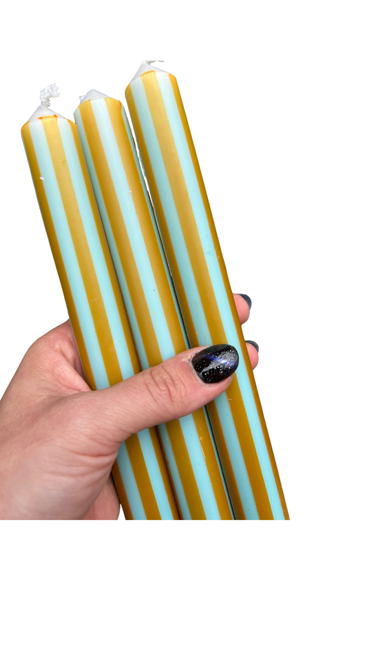 Pinstripe Candle Individual Taper