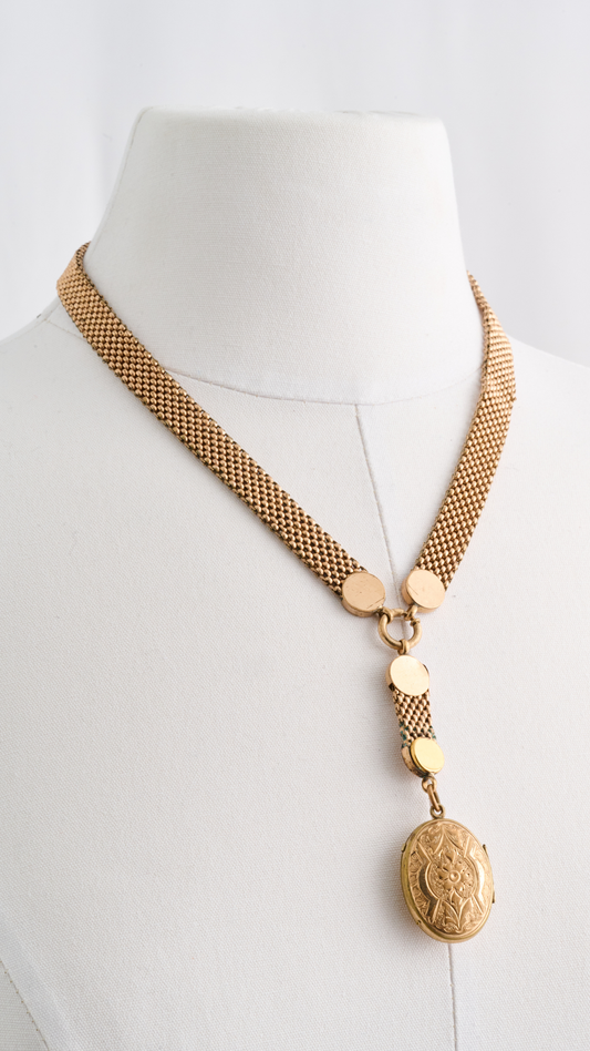 Vintage Watch Chain w/Vintage Lockets