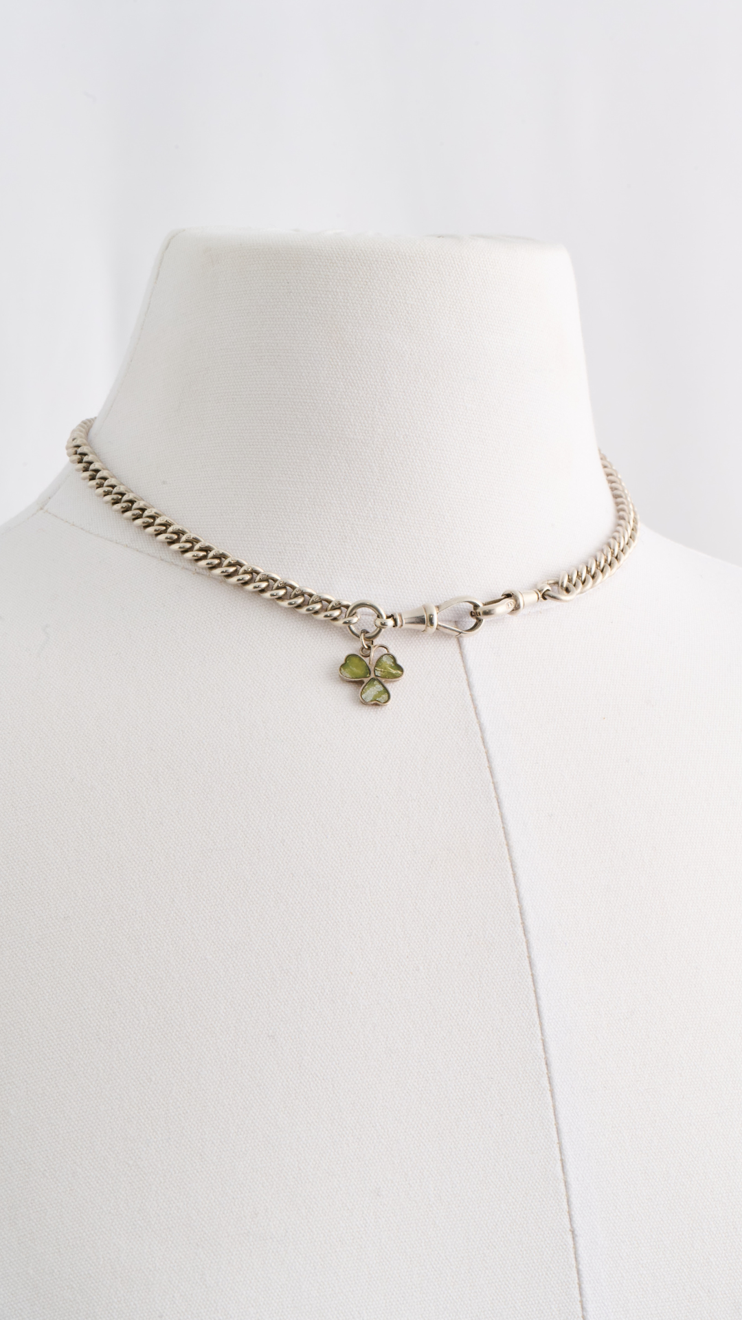 Silver Shield Charm Necklace