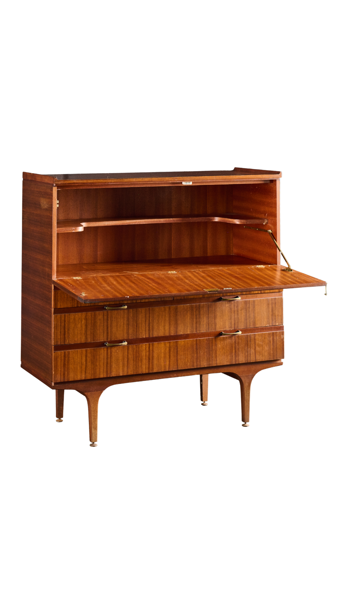 A581a Meredew Teak Veneer Secretary Desk