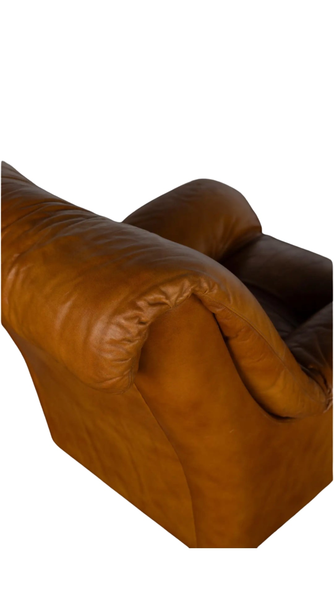 Vintage Scandinavian Leather Lounge Chairs S/2