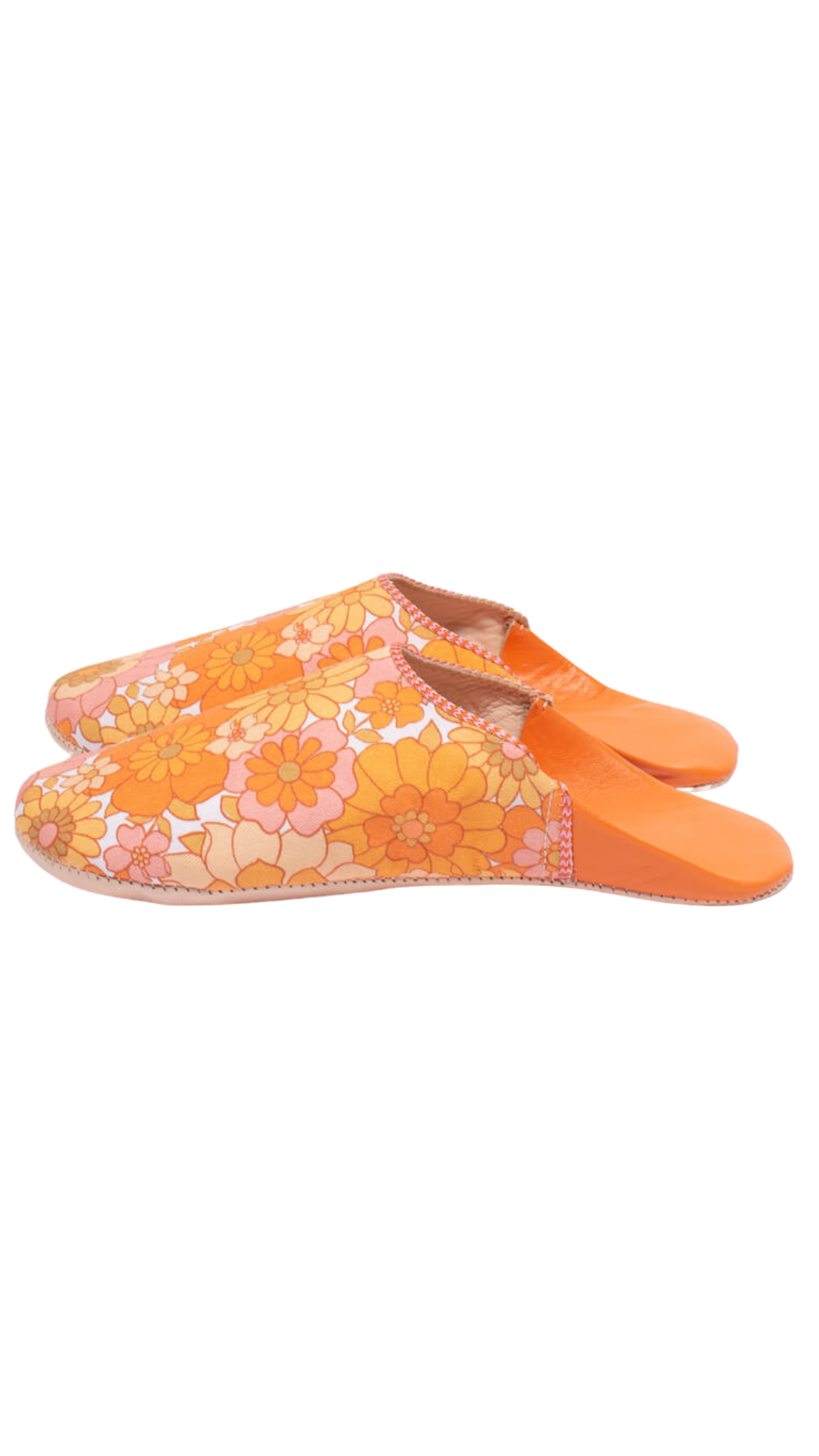 Tangerine Floral Slipper