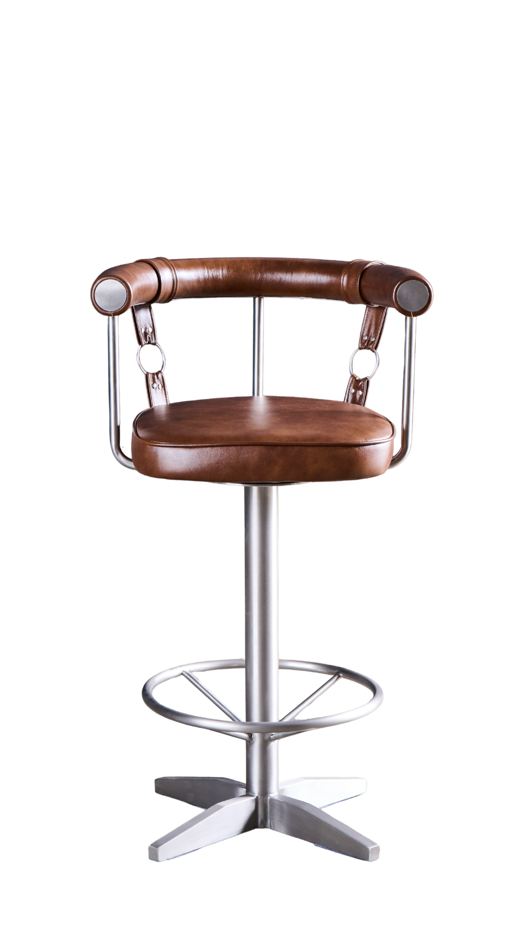 Leather & Chrome Bar Stool