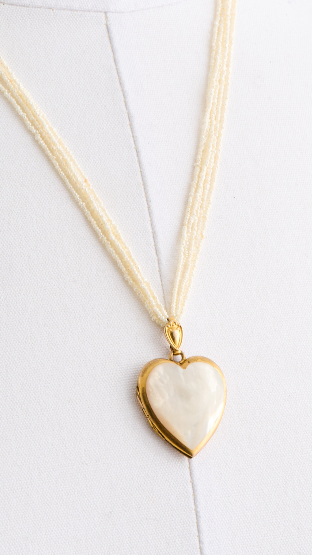 Seed Pearl with Vintage Mother of Pearl Locket