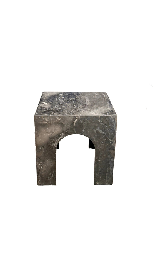 M25 Black Marble Side Table Square