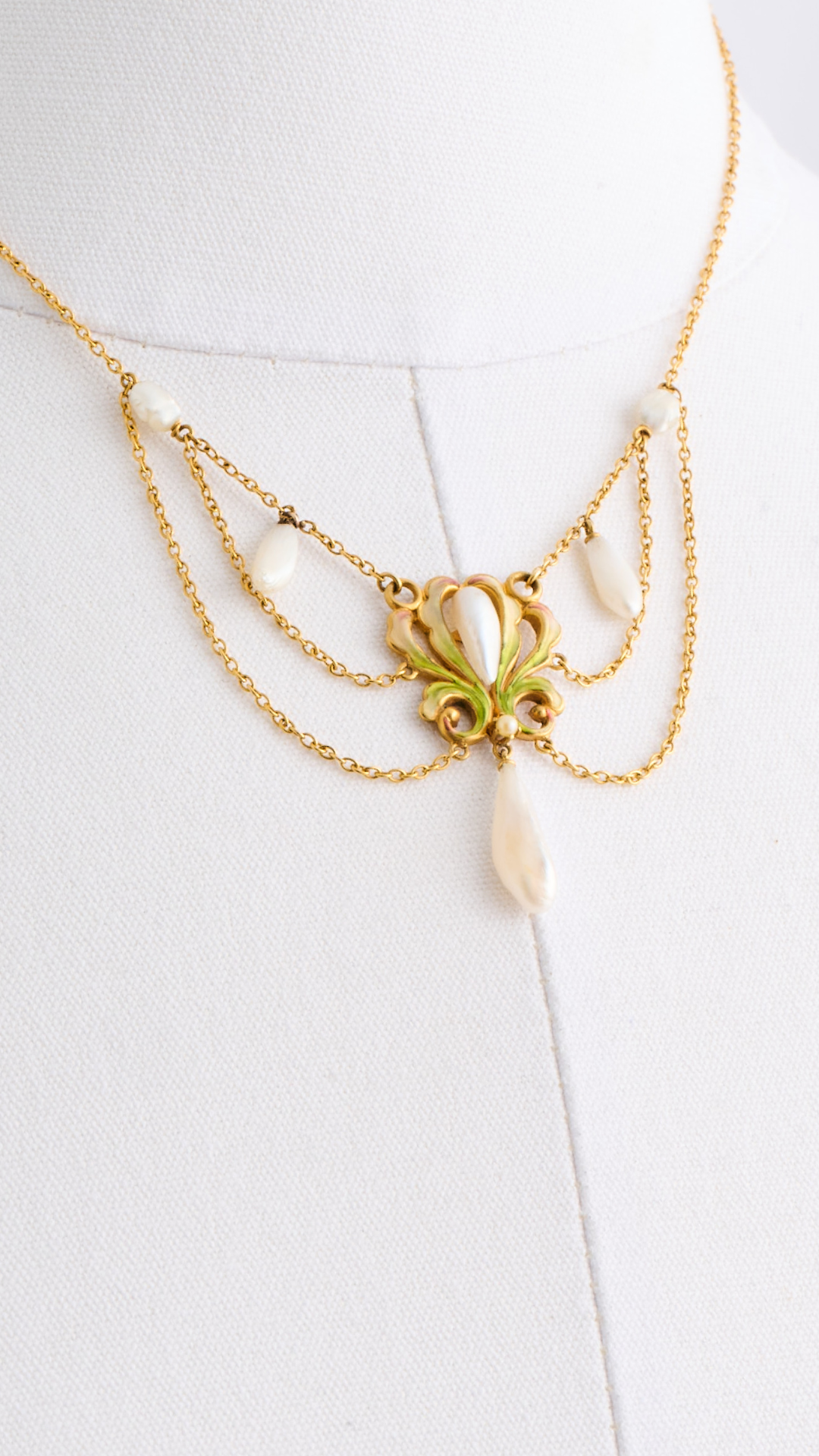 Art Deco Pearl Ncklc