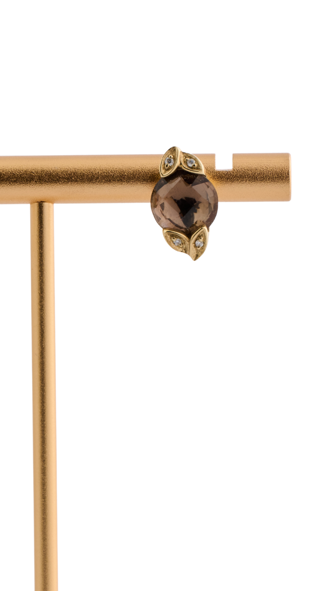 166 Smoky Quartz Stude Earrings