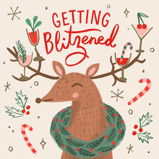 Funny Christmas Cocktail Napkins | Getting Blitzened - 20ct